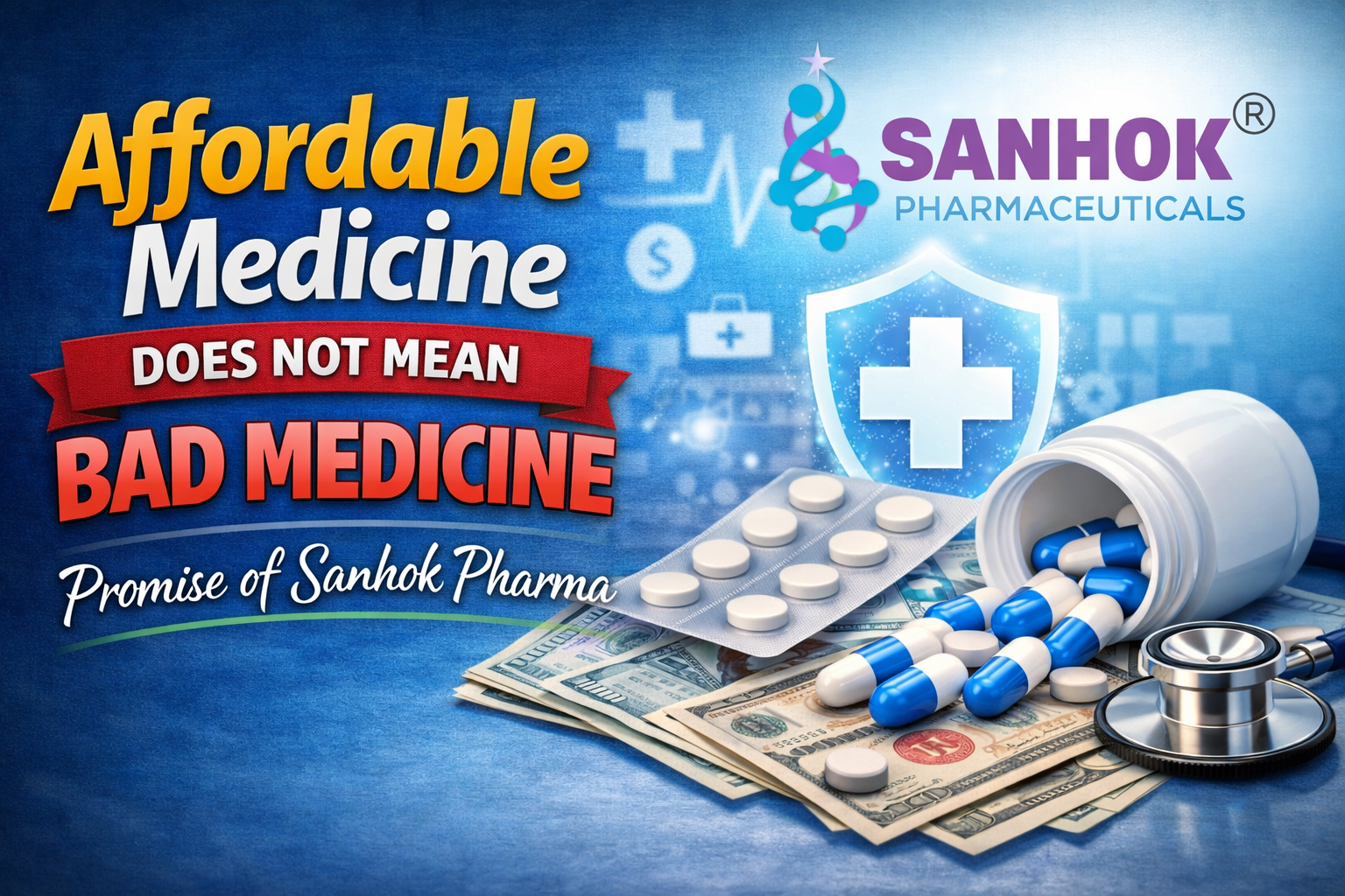 Affordable medicine does not mean bad medicine. Promise of Sanhok Pharma